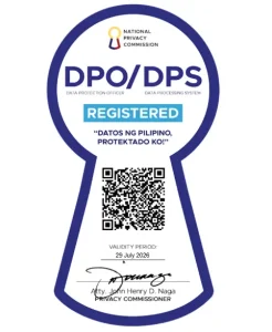 Certificate of Philippines NPC Registered Data Processing System